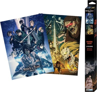 GB eye Attack on Titan två affischer