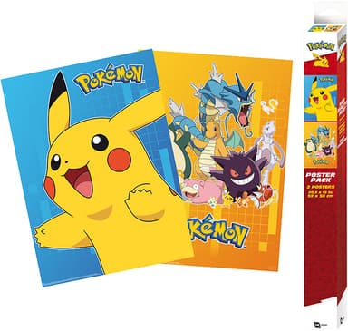 GB eye Pokemon Colourful karaktärer två affischer