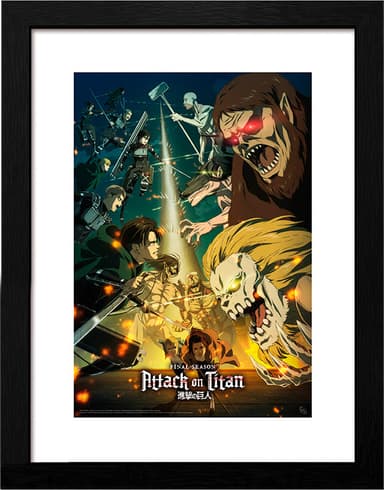 GB eye Attack on Titan season 4 art 3 inramat tryck