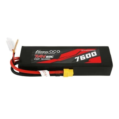 2s  7600mAh - 60C - Gens Ace XT60 PCM -fodral