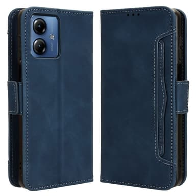 SKALO Motorola Moto G14 6-FACK Plånboksfodral - Blå