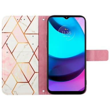 SKALO Motorola Moto G14 Marmor 3D Plånboksfodral