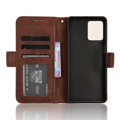 SKALO Motorola Moto G14 6-FACK Plånboksfodral - Brun