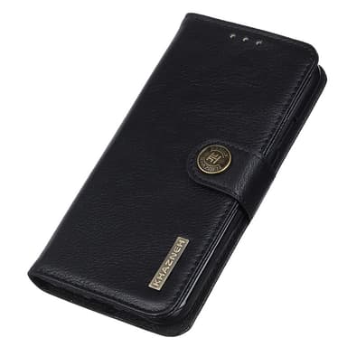 SKALO Motorola Moto G14 KHAZNEH Premium Plånboksfodral i PU-Läder - Svart