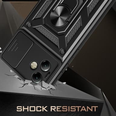 SKALO Motorola Moto G14 Armor Hybrid Metallring Kameraslider - Roséguld
