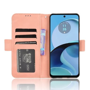 SKALO Motorola Moto G14 6-FACK Plånboksfodral - Rosa