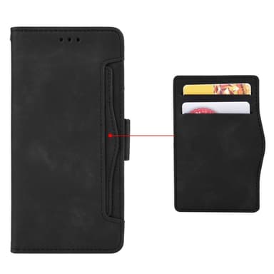 SKALO Motorola Moto G14 6-FACK Plånboksfodral - Svart