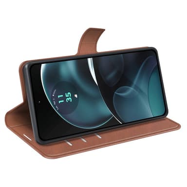 SKALO Motorola Moto G14 Premium Plånboksfodral - Brun