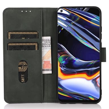 SKALO Motorola Moto G14 KHAZNEH Plånboksfodral i PU-Läder - Grön