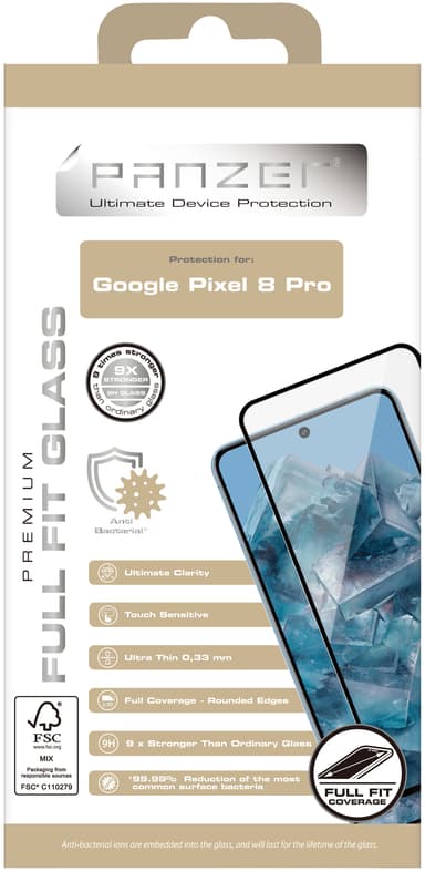 Panzer Curved Google Pixel 8 Pro skärmskydd