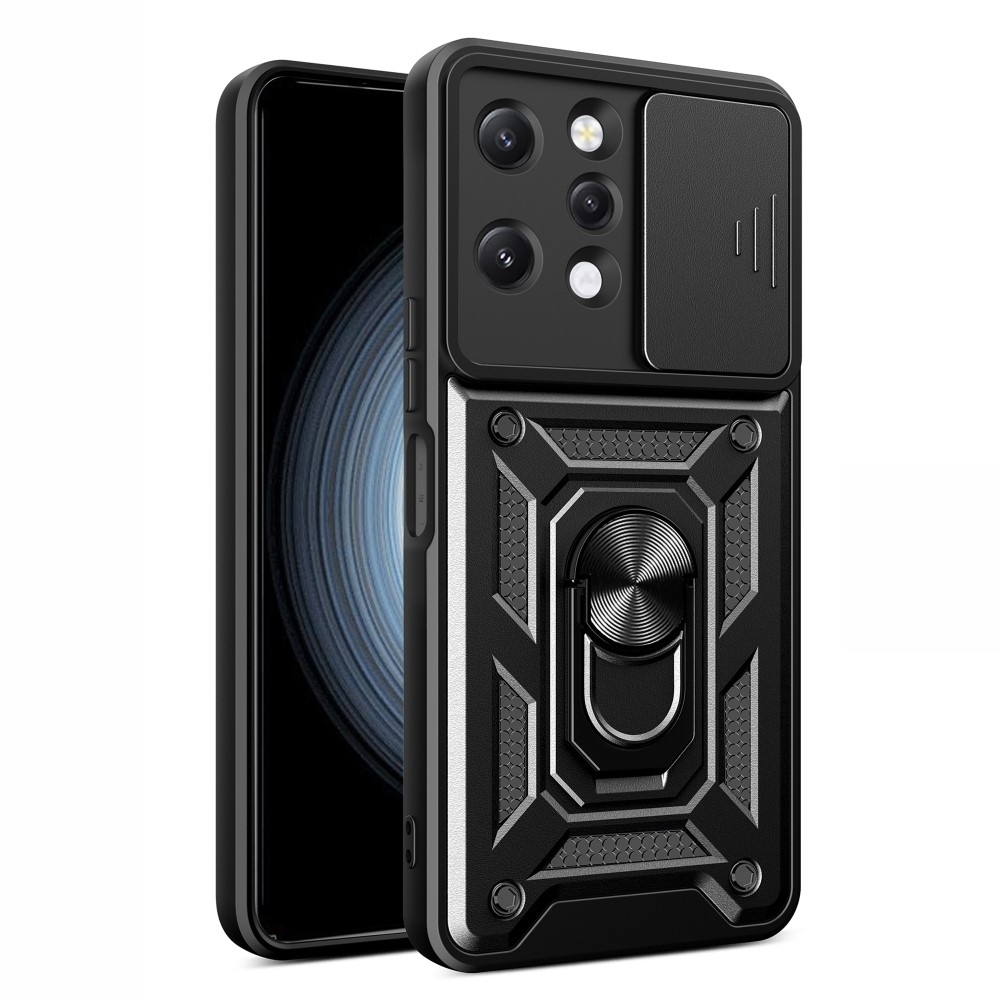 För Xiaomi Redmi 12 Linsskydd Telefonfodral PC+TPU-skal med stöd