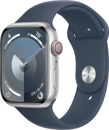 Apple Watch S9 45mm GPS+CEL (Silver Alu/Storm Blue sportband) M/L