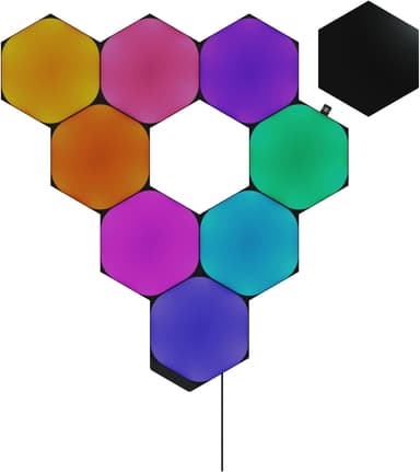 Nanoleaf Shapes Ultra Black Hexagon startpaket (9 paneler)