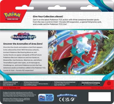 Pokémon Scarlet & Violet Paradox Rift 3-pack (31 Pokemon-kort)