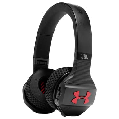 JBL UA Sport Wireless Train trådlösa on-ear hörlurar (svart/röd)