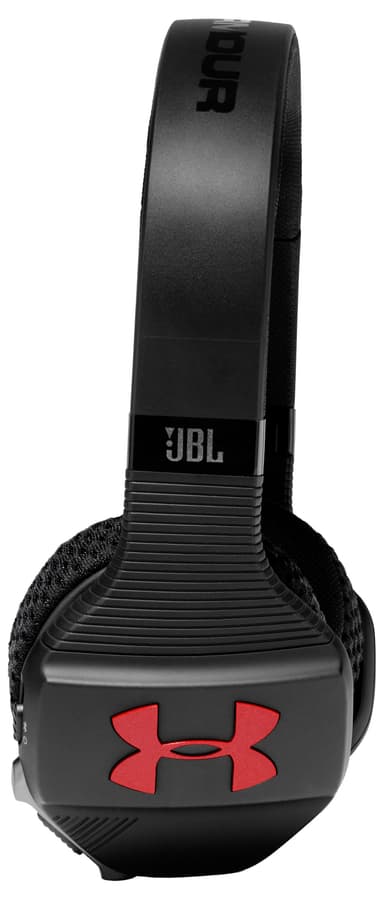 JBL UA Sport Wireless Train trådlösa on-ear hörlurar (svart/röd)
