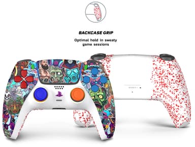 King PS5 trådlös handkontroll (new stickerbomb)