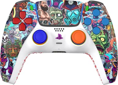 King PS5 trådlös handkontroll (new stickerbomb)