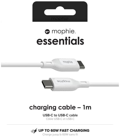 Mophie Essentials USB-C-kabel (vit)