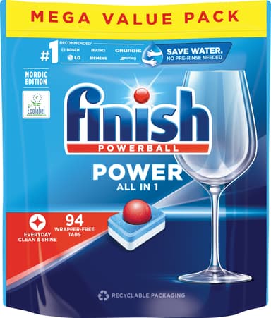 Finish All In One Powerball 94-pack disktabletter 3075671