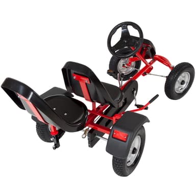 tectake Gokart 2-sits - röd