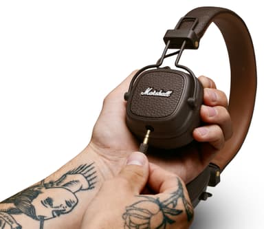Marshall Major III on-ear hörlurar (brun)
