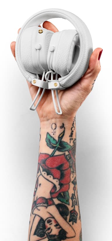 Marshall Major III trådlösa on-ear hörlurar (vit)