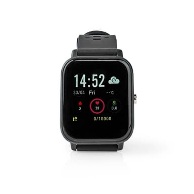 Nedis SmartLife-klocka | LCD | IP68 | Maximal användningstid: 7200 min | Android™ / IOS | Svart
