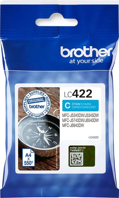 Brother LC422 bläckpatron (cyan)