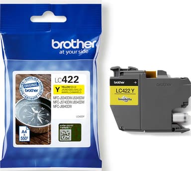 Brother LC422 bläckpatron (gul)