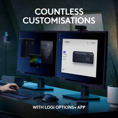Logitech MX Keys S trådlöst tangentbord med handledsstöd (grafit)