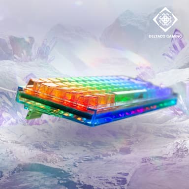 Deltaco DK460 tangentbord för gaming (transparent)