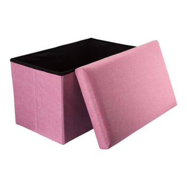 Hopfällbar bänk 49x30x30 cm Sittpall Sittkub (pink)