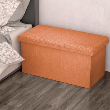 Hopfällbar bänk 78x38x38 cm Sittpall Sittkub (apelsin)