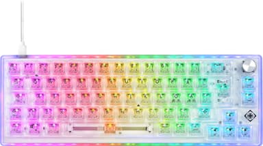 Deltaco DK460 tangentbord för gaming (transparent)