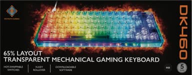 Deltaco DK460 tangentbord för gaming (transparent)