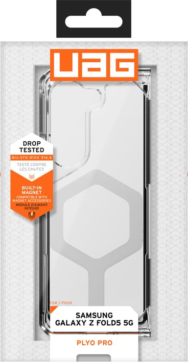 UAG Plyo Pro Samsung Galaxy Z Fold 5 fodral (genomskinligt/silver)