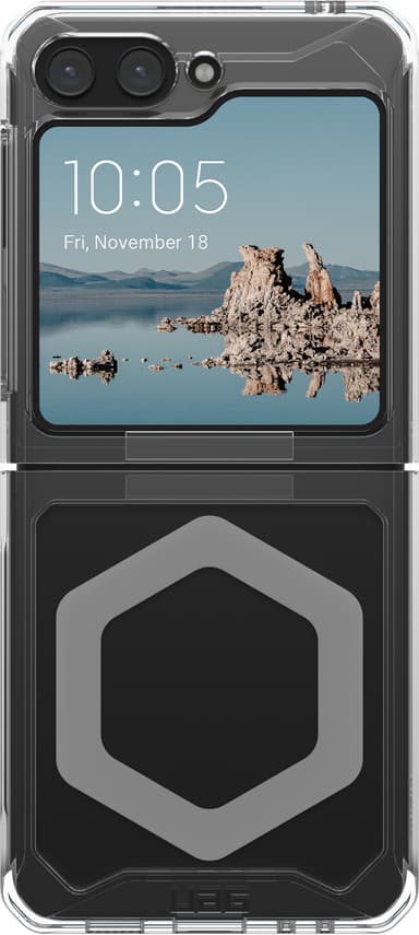 UAG Plyo Pro Samsung Galaxy Z Flip 5 fodral (genomskinligt/silver)