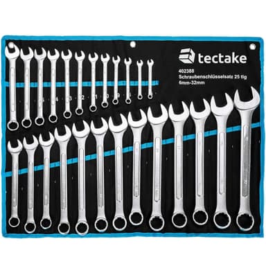 tectake Blocknyckelsats 25 delar - svart/blå