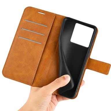 SKALO Xiaomi 13T/13T Pro Premium Plånboksfodral - Ljusbrun
