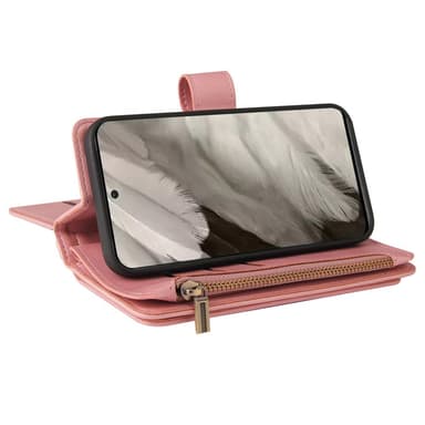 SKALO Google Pixel 8 Big Wallet 17-FACK Plånboksfodral - Rosa