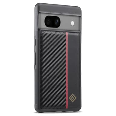 SKALO Google Pixel 8 LC.IMEEKE Carbon Fiber PU-Läder Skal - Svart