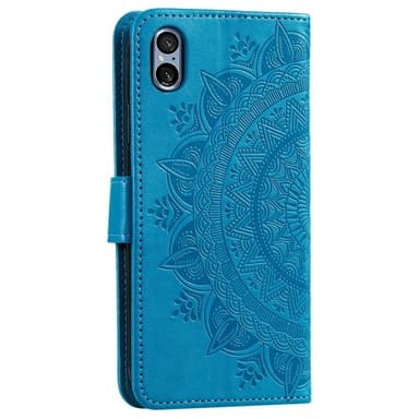 SKALO Sony Xperia 5 V Mandala Plånboksfodral - Blå