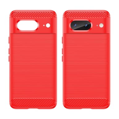 SKALO Google Pixel 8 Armor Carbon Stöttåligt TPU-skal - Röd