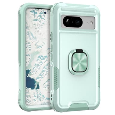 SKALO Google Pixel 8 Armor Hybrid Metallring skal - Turkos