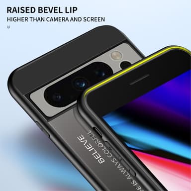 SKALO Google Pixel 8 Pro Gradient Härdat Glas TPU-skal - Rosa