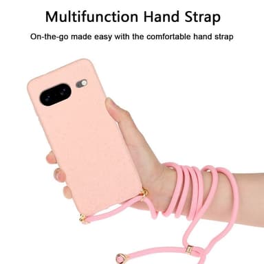 SKALO Google Pixel 8 Mobilhalsband Skal - Rosa