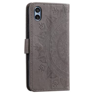 SKALO Sony Xperia 5 V Mandala Plånboksfodral - Grå