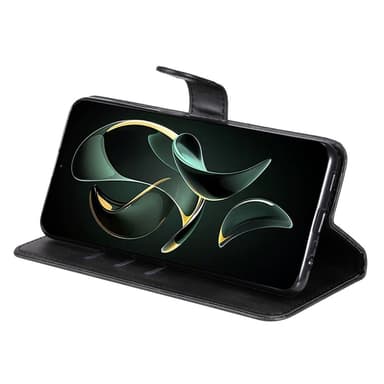 SKALO Xiaomi 13T/13T Pro Klassiskt Plånboksfodral med dragkedjefack - Svart