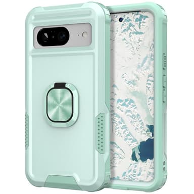 SKALO Google Pixel 8 Armor Hybrid Metallring skal - Turkos